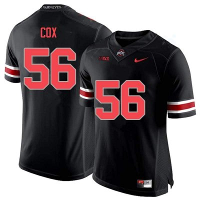 Men's Ohio State Buckeyes #56 Aaron Cox Blackout Nike NCAA College Football Jersey May ELJ8244DN